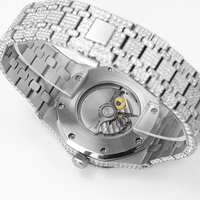 Montres de Luxe de Créateur à Mouvement Mécanique Automatique Saphir, Serties de Moissanite VVS pour Hommes, Vente en Gros