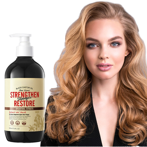 Champú de Aceite de Ricino Negro de 500 ml, 99% <span class=keywords><strong>Natural</strong></span>, Fortalece, Restaura y Repara el Cabello Seco, Uso Diario en el Hogar, Compatible con OEM - Product Image 1