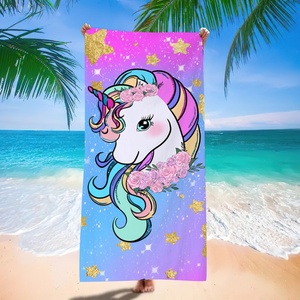 Toalla de Playa de Microfibra con Logotipo Personalizado, Secado Rápido, Doble Cara, de Terciopelo y Algodón, Estampada con Dibujos Animados, para Deportes, Camping y <span class=keywords><strong>Piscina</strong></span> - Product Image 5