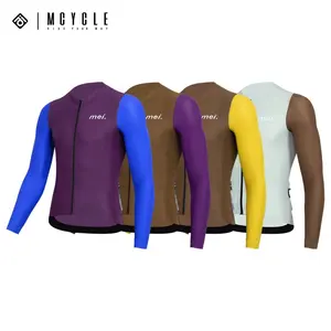 Mcycle Vêtements de cyclisme de haute qualité Design OEM Maillots de vélo pour hommes Maillots de cyclisme à manches longues personnalisés Pro