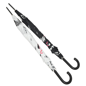 23 pulgadas de alta moda abierta de gotas de agua impresión paraguas recto - Product Image 6