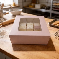 Boîte cadeau de mariage rectangulaire en carton de luxe personnalisée avec fenêtre pour gâteau