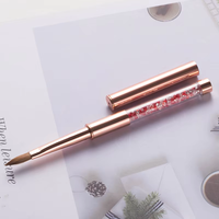 USA grandes tailles en gros fournitures de haute qualité GUYO or Rose strass poignée Kolinsky Nail Art brosse doux acrylique brosse à ongles