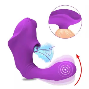 Vibrador de punto G de succión de pulso nervioso envolvente, juguete sexual femenino de conversión de frecuencia inteligente de cuerpo húmedo de tres segundos
