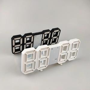 2024 novedad Color lámpara Led alarma Snooze dígitos reloj despertador de pared números 3D reloj de mesa - Product Image 1