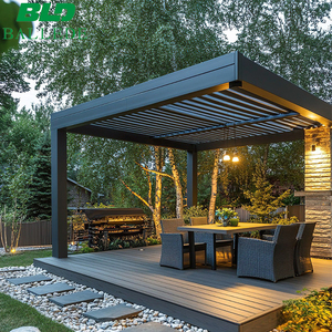 20 năm bảo hành nhôm ngoài trời bioclimatic gazebo không ướt có thể điều chỉnh mái ngoài trời điện louver pergola - Product Image 1