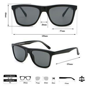 Мужские солнцезащитные очки высокого качества, классические квадратные солнцезащитные очки в стиле ретро - Product Image 4