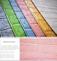 Panneaux muraux en mousse PE 3D géométriques, imperméables, adhésifs, pour la décoration de la maison, salon moderne
