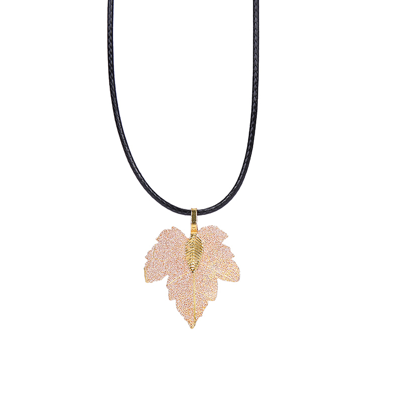 Top qualité argent petit érable Canadien cotylédon bijoux en or pour les femmes