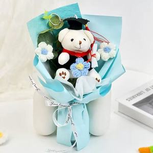 Ramo <span class=keywords><strong>de</strong></span> Lana Tejido a Mano con Flores Simuladas, Incluyendo Girasoles y Rosas Tejidas - Product Image 4