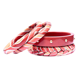 กำไลข้อมือทำมือประดับเพชร Danta รุ่น Caramel Peach Golden Hour Charm ดีไซน์หรูหราสไตล์ชาติพันธุ์ทันสมัย เหมาะสำหรับงานแต่งงาน งานเทศกาล งานปาร์ตี้ และแฟชั่นสำหรับผู้หญิง - Product Image 2