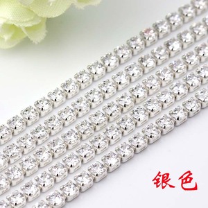 ห่วงโซ่ zircon กรงเล็บเพชรแบนหนาแน่น3หลุมเครื่องประดับ DIY ขายส่งต้นกำเนิด Yiwu - Product Image 4