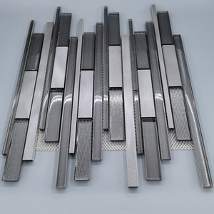 Mosaico de Vidrio y Metal Aqua, Plateado, con Múltiples Diseños, Decoración Clásica para Pared, Mosaico para Decoración del Hogar a Bajo <span class=keywords><strong>Precio</strong></span> - Product Image 1