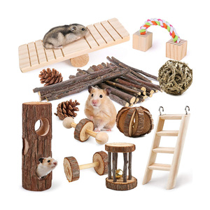 Cage d'hamster en bois, accessoire en bois décorative, pour paysage d'intérieur - Product Image 1