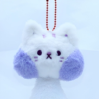 Mini machine à griffes pour peluches, modèles variés, animaux en peluche miniatures, porte-clés en peluche en gros, décoration chat avec grande queue