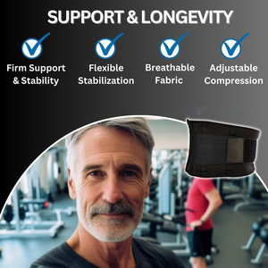 Soporte Lumbar Transpirable para Hombres y Mujeres, Directo <span class=keywords><strong>de</strong></span> Fábrica, para Levantar Pesas, Ciática, <span class=keywords><strong>Hernia</strong></span> Discal - Product Image 3