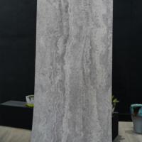Revêtement mural artificiel flexible en 3D, imitation travertin, carrelage ignifuge et imperméable pour villa, 120x60cm