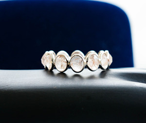 Shinenest Natural Rutile <b>Quartz</b> <b>Ring</b> Premium Oval Eternity Pattern In 925 Sterling Silver Everyday Wear Luxe <b>Ring</b> - Product Image 1