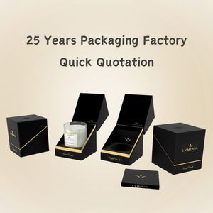 Caja de papel negra personalizada, embalaje de velas, caja de regalo para velas, paquete de papel, caja de empresa - Product Image 2