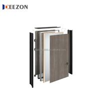 Portes pour l'intérieur de la maison Porte en bois gris pour la maison Matériau écologique Sûr Design moderne pour chambre à coucher Portes d'intérieur à noyau solide
