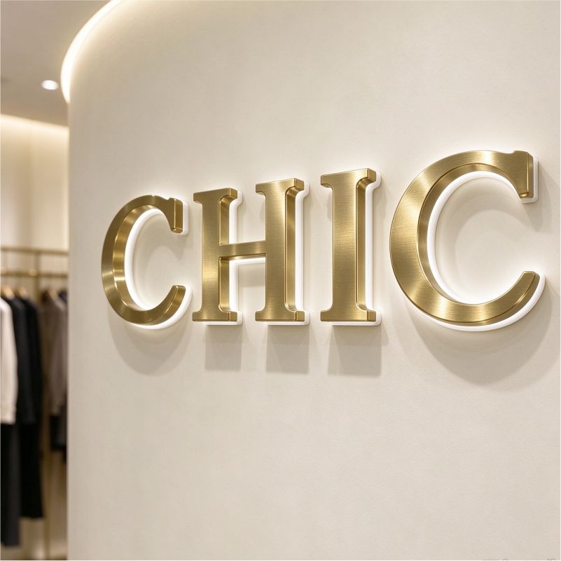3D Backlit LED Letter Sign Stainless Steel Acrylic Logo Signage IP65 ...