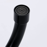 Robinet de cuisine monocommande moderne noir en acier inoxydable nickel brossé à montage sur plan avec douchette extractible pour la maison - Offre Spéciale
