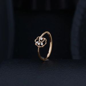 Bague florale en diamant véritable, bijoux fins élégants de créateur, étincelante, inspirée de la nature, déclaration de mode, cadeau de mariage - Product Image 2