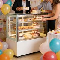 Vitrine Réfrigérée de Comptoir Haute Qualité pour Gâteaux, avec Éclairage LED et Technologie Anti-Buée pour Porte Vitrée