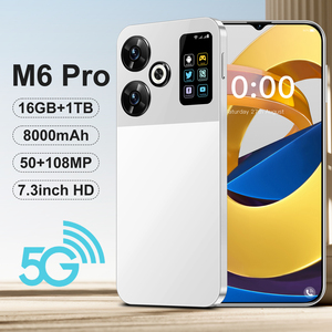 Großhandel M6 Pro 7,3-Zoll-Smart-Handy 50 108 megapixel 8000mAh Akku mit großer Kapazität Android 14 5G Dual-Sim-LED-Anzeige 16GB ROM - Product Image 2