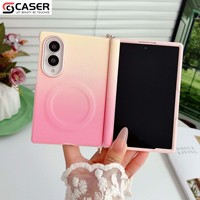 Étui de téléphone pliable en cuir PU dégradé pour Samsung Galaxy Z Fold 8, protection intégrale de la charnière, antichoc, tendance