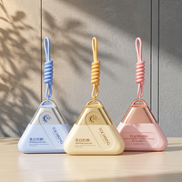 Flacon de protection solaire de luxe au design triangulaire personnalisé, 50 ml, avec bouchon à vis, emballage en plastique avec impression sérigraphique