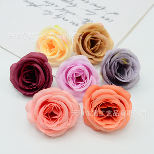 Tête de fleur de camélia artificielle Dongchen Crafts, 5 cm, fleur en soie pour accessoires de photographie de mariage, décoration intérieure - Product Image 3