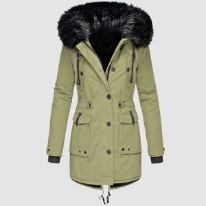 Abrigo polar Parkas largas de Invierno para mujer al por mayor 2025 con logotipo personalizado e impresión de talla grande chaquetas con capucha Para Mujer - Product Image 5
