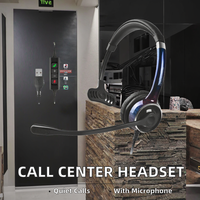 Headset Wired Peredam Kebisingan Single Ear Over-Ear dengan Mic Terintegrasi dan Kontrol Inline USB, Harga Pabrik Beien untuk Call Center