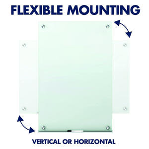 Tableau blanc magnétique en verre effaçable à sec, surface blanche, montage sans cadre, tableau blanc - Product Image 3