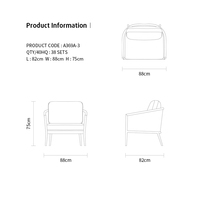 Artie meubles de salon d'extérieur de luxe canapé en poly rotin fauteuil d'extérieur en osier mobilier d'extérieur canapé de jardin en aluminium