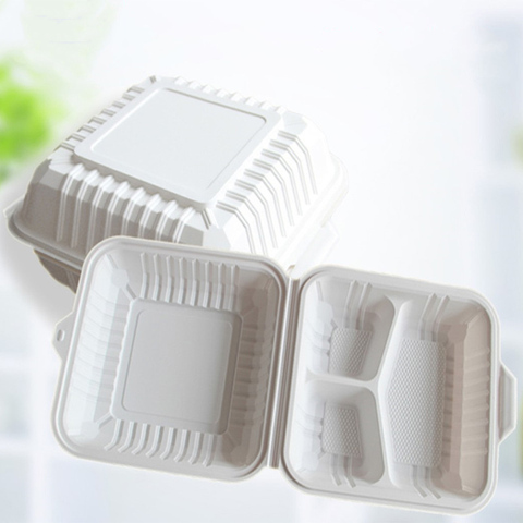 Compartmented Trays 32 Oz Deli Container With Lid Plastic Hinged Food Containers