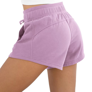 Pantalones Cortos Deportivos para Mujer al por Mayor, Ligeros, con Cintura Elástica y Cordón Ajustable, Diseño de Dobladillo Dividido, Colores y Tallas Personalizables - Product Image 3