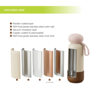 Bouteille d'eau en acier inoxydable YEWAY avec poignée, bouchon champignon à large ouverture, isolation sous vide, logo personnalisé, vente en gros pour le sport