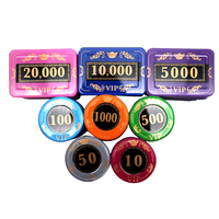 Ensemble de jetons de poker professionnels de casino en acrylique de haute qualité, 760 pièces, design luxueux, Chine