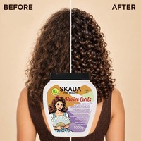 Masque capillaire sans rinçage pour cheveux secs, rêches et crépus avec Aloe Vera, Huile de Ricin, Beurre de Karité, D-Panthénol – Soin pour douceur et brillance