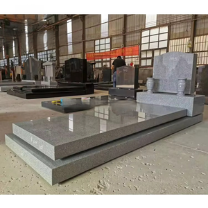 American Style High Polished Grey and Black Marble <strong>Tombstone</strong> New <strong>Design</strong> <strong>Double</strong> Gravestone and <strong>Double</strong> <strong>Tombstone</strong> - Product Image 6