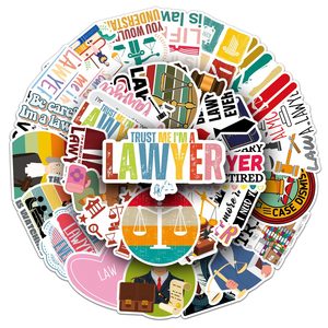 50 autocollants personnalisés pour avocat, style dessin animé graffiti, pour ordinateur portable, téléphone, décoration, cadeau pour étudiants en droit - Product Image 2
