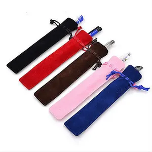 Nouveau Style personnalisé petit cordon stylo pochette en gros sacs en velours pour baguettes couverts pochette cadeau