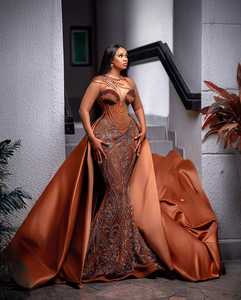 Elegante Vestido Africano Chic George con Cuello Turco, Acabado de Lujo, Seda y Poliéster, Estilo Sirena, Cintura Imperio, Talla Grande - Product Image 1