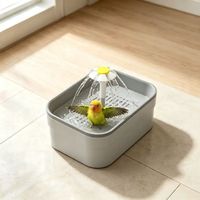 Bassin de bain pour perroquets avec circulation automatique, dispositif de bain pour oiseaux pour calops et conures, grand bassin de douche