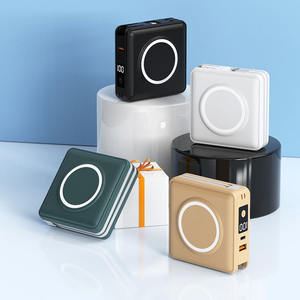 15000mAh PD20W with Built-in Charging Cable and AC Plug Magnetic Wireless Charging Power Bank - Product Image 3