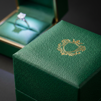 Boîte à bijoux portable haut de gamme recyclable avec fermeture magnétique, gaufrage, logo personnalisé, pochette insérée et sac de shopping