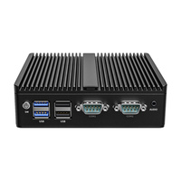 Mini PC Industrial Sin Ventilador, Económico, con Windows 10/11, Router Integrado, 2 Puertos LAN, X86, Celeron N2840/J1900/J4105/J6412/3215u