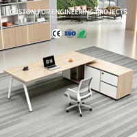 Bureau de direction ergonomique moderne en bois de luxe de haute qualité populaire pour le bureau, l'école et la maison